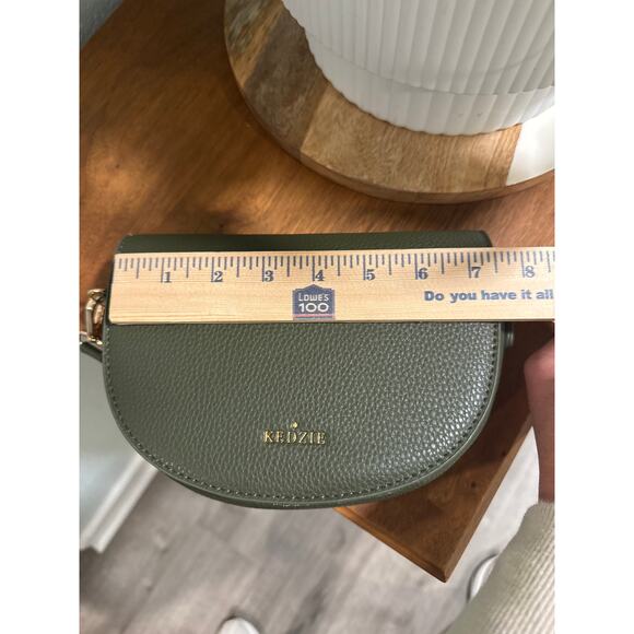 Kedzie Luna Crossbody Bag Shoulder Purse with Removable Strap, Olive Green - Picture 9 of 13